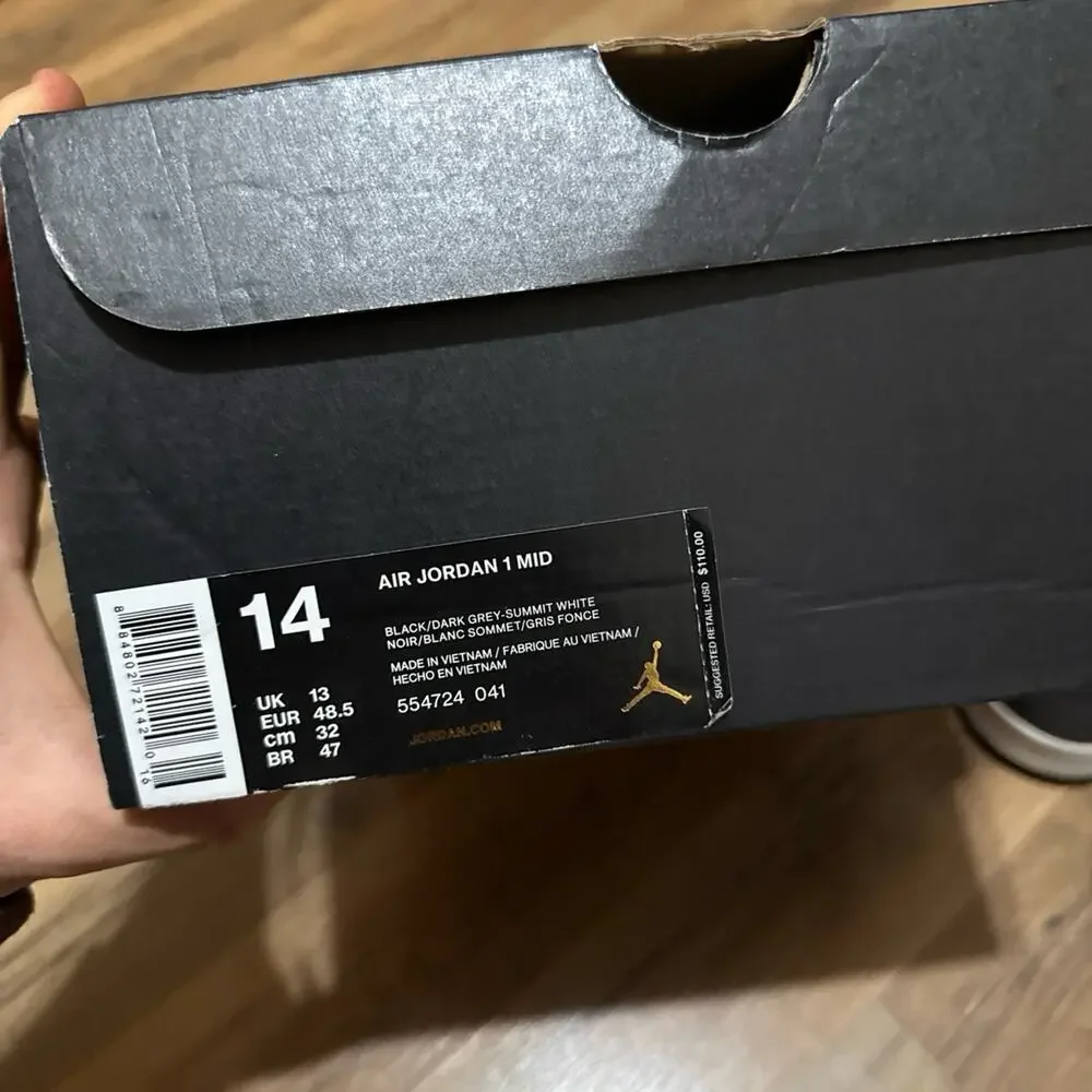 2017 Air Jordan 1 Mid Dark Grey